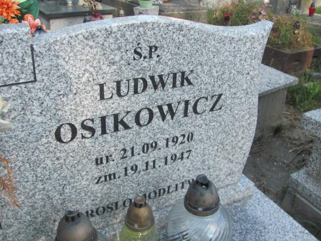 Ludwik Osikowicz 1920 Jarosław - Grobonet - Wyszukiwarka osób pochowanych