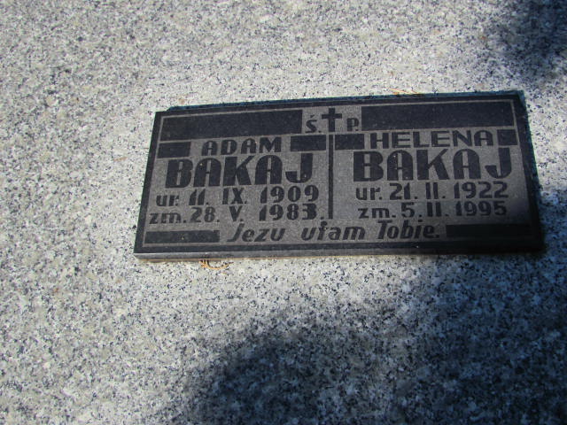 Helena Bakaj 1922 Jarosław - Grobonet - Wyszukiwarka osób pochowanych