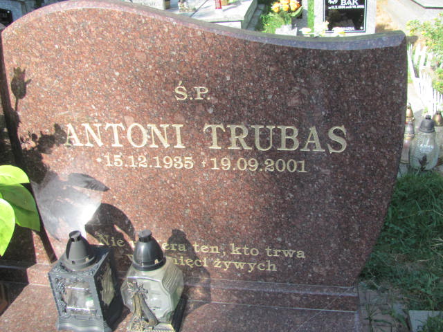 Antoni Trubas 1935 Jarosław - Grobonet - Wyszukiwarka osób pochowanych