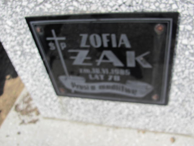 Zofia Żak 1907 Jarosław - Grobonet - Wyszukiwarka osób pochowanych