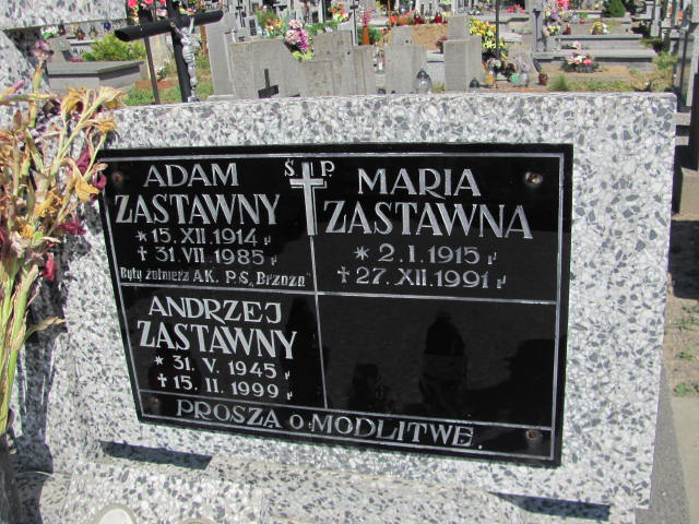 Adam Zastawny 1914 Jarosław - Grobonet - Wyszukiwarka osób pochowanych