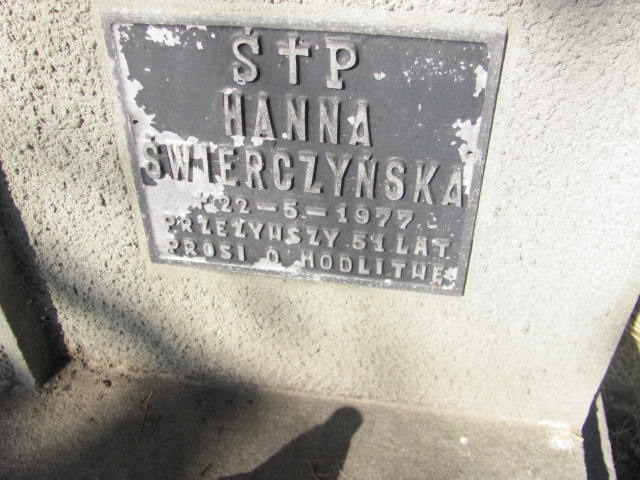 Hanna Świerczyńska 1926 Jarosław - Grobonet - Wyszukiwarka osób pochowanych