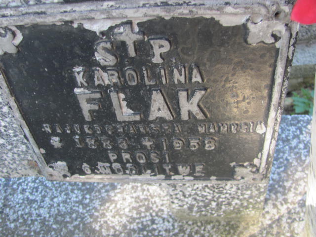 Karolina Flak 1883 Jarosław - Grobonet - Wyszukiwarka osób pochowanych