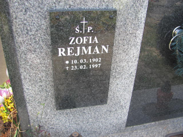 Zofia Rejman 1902 Jarosław - Grobonet - Wyszukiwarka osób pochowanych