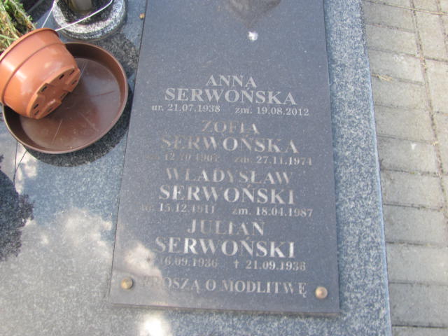 Władysław Serwoński 1911 Jarosław - Grobonet - Wyszukiwarka osób pochowanych