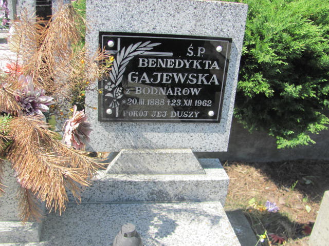Benedykta Gajewska 1888 Jarosław - Grobonet - Wyszukiwarka osób pochowanych