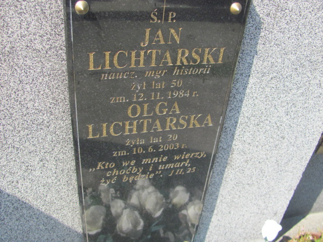 Jan Lichtarski 1934 Jarosław - Grobonet - Wyszukiwarka osób pochowanych