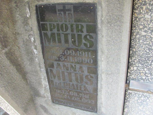 Piotr Mituś 1911 Jarosław - Grobonet - Wyszukiwarka osób pochowanych