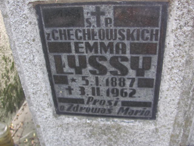 Emma Łyssy 1887 Jarosław - Grobonet - Wyszukiwarka osób pochowanych