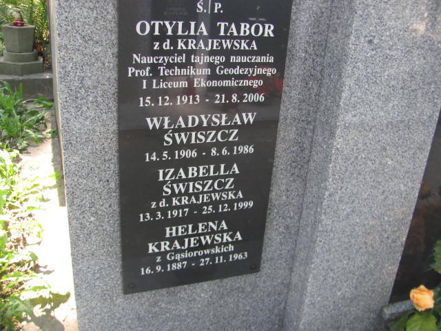 Otylia Tabor 1913 Jarosław - Grobonet - Wyszukiwarka osób pochowanych
