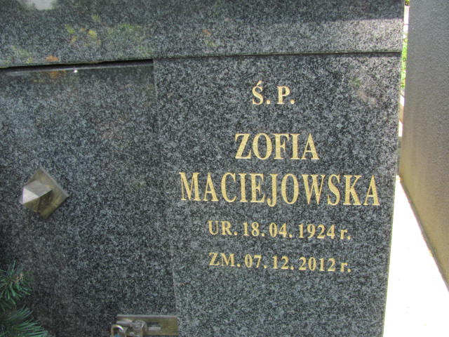 Zofia Maciejowska 1924 Jarosław - Grobonet - Wyszukiwarka osób pochowanych