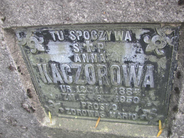 Maria Kaczor 1936 Jarosław - Grobonet - Wyszukiwarka osób pochowanych