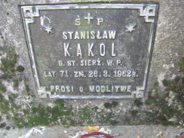 Stanisław Kąkol 1891 Jarosław - Grobonet - Wyszukiwarka osób pochowanych