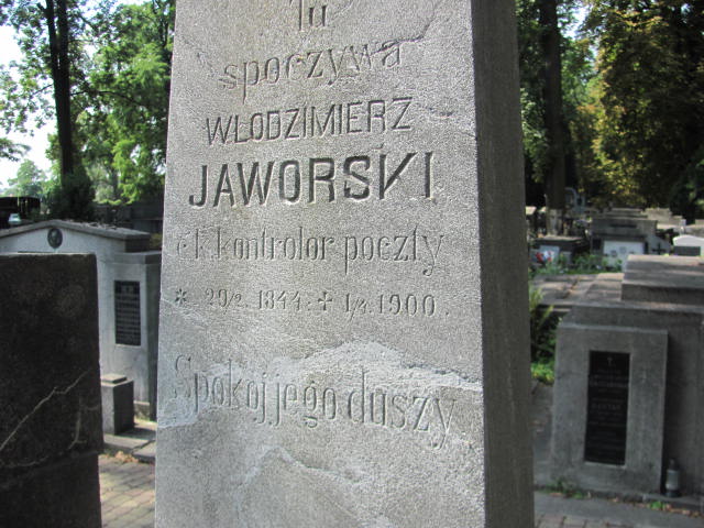 Włodzimierz Jaworski 1844 Jarosław - Grobonet - Wyszukiwarka osób pochowanych