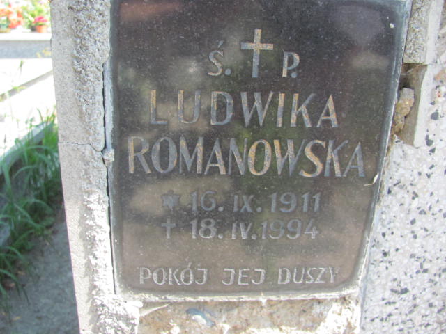 Ludwika Romanowska 1911 Jarosław - Grobonet - Wyszukiwarka osób pochowanych