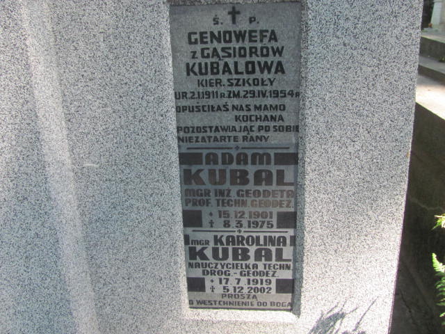 Adam Kubal 1901 Jarosław - Grobonet - Wyszukiwarka osób pochowanych