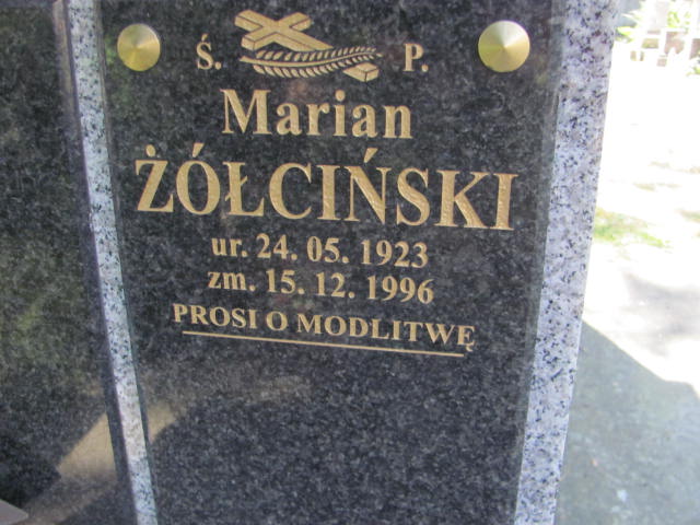 Marian Żółciński 1923 Jarosław - Grobonet - Wyszukiwarka osób pochowanych