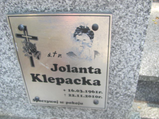 Jolanta Klepacka 1961 Jarosław - Grobonet - Wyszukiwarka osób pochowanych