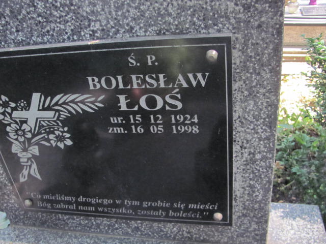 Bolesław Łoś 1924 Jarosław - Grobonet - Wyszukiwarka osób pochowanych